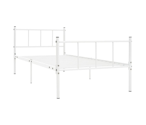 Estructura de cama sin colchón metal blanco 90x200 cm