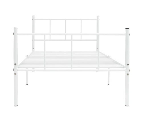 Estructura de cama sin colchón metal blanco 90x200 cm