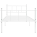 Estructura de cama sin colchón metal blanco 90x200 cm