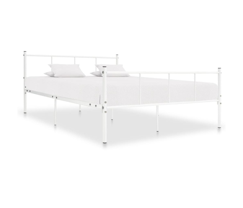 Estructura de cama sin colchón metal blanco 120x200 cm