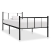 Estructura de cama sin colchón metal negro 90x200 cm