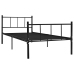 Estructura de cama sin colchón metal negro 90x200 cm