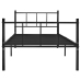 Estructura de cama sin colchón metal negro 90x200 cm