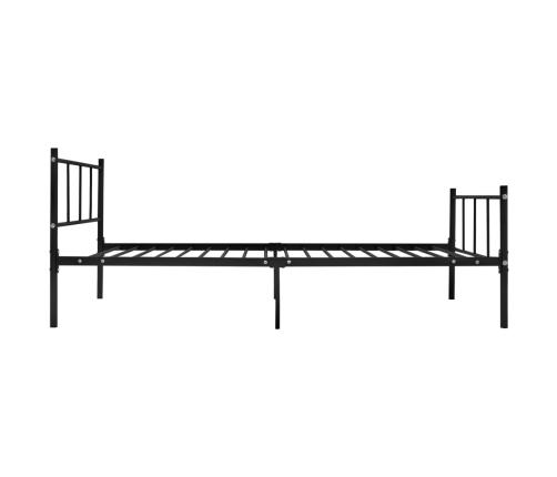 Estructura de cama sin colchón metal negro 90x200 cm