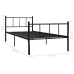 Estructura de cama sin colchón metal negro 90x200 cm