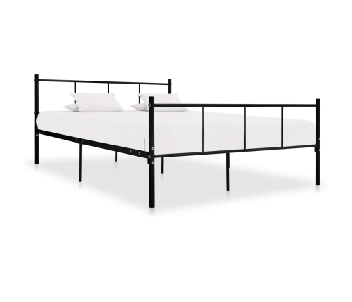 Estructura de cama sin colchón metal negro 120x200 cm