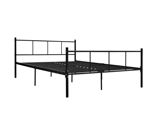 Estructura de cama sin colchón metal negro 120x200 cm