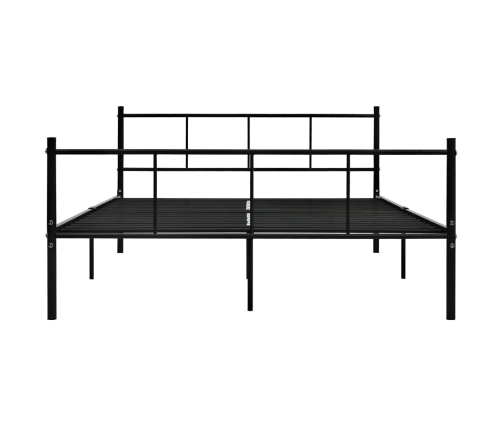 Estructura de cama sin colchón metal negro 120x200 cm