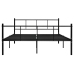 Estructura de cama sin colchón metal negro 120x200 cm