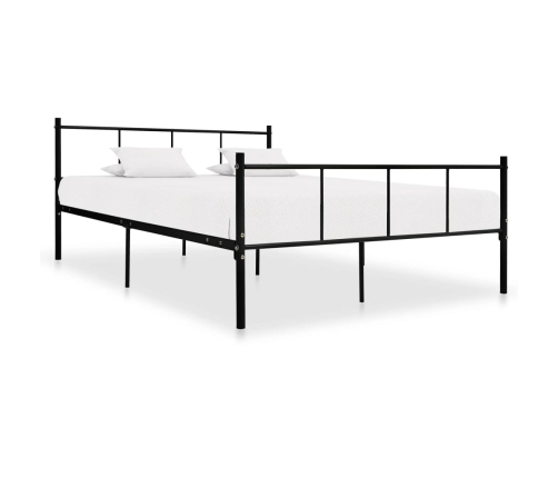 Estructura de cama sin colchón metal negro 140x200 cm