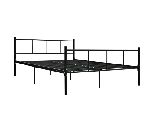 Estructura de cama sin colchón metal negro 140x200 cm