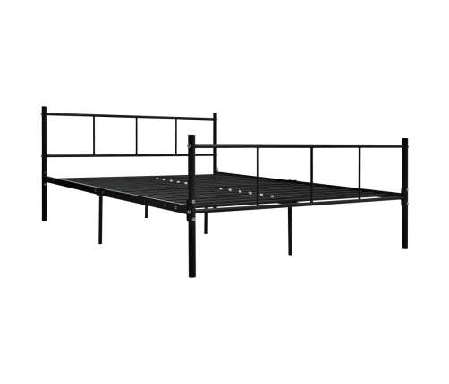 Estructura de cama sin colchón metal negro 160x200 cm