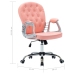 Silla de oficina giratoria de cuero sintético rosa