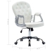 Silla de oficina giratoria de cuero sintético blanco