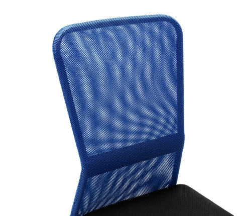 Silla de oficina de tela de malla negra y azul 44x52x100 cm