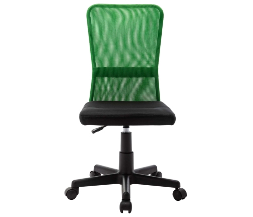 Silla de oficina de tela de malla negra y verde 44x52x100 cm