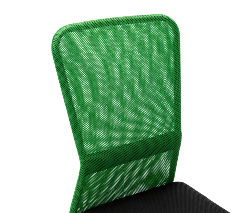 Silla de oficina de tela de malla negra y verde 44x52x100 cm