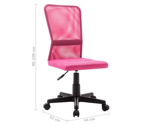 Silla de oficina de tela de malla rosa 44x52x100 cm