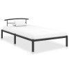 Estructura de cama sin colchón metal negro 90x200 cm