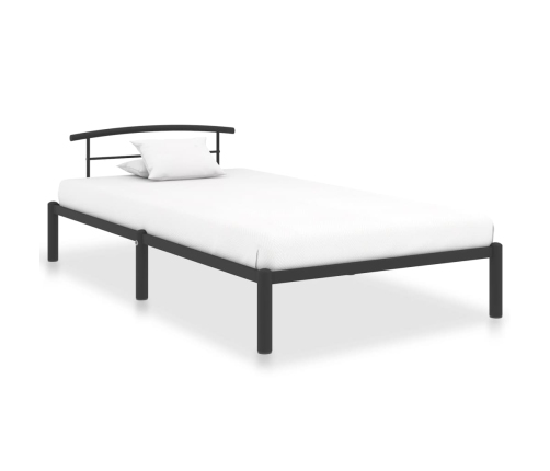 Estructura de cama sin colchón metal negro 90x200 cm