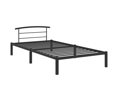 Estructura de cama sin colchón metal negro 90x200 cm