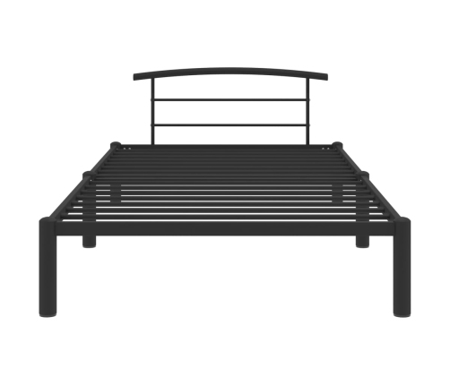 Estructura de cama sin colchón metal negro 90x200 cm