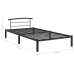 Estructura de cama sin colchón metal negro 90x200 cm