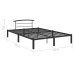Estructura de cama sin colchón metal negro 120x200 cm