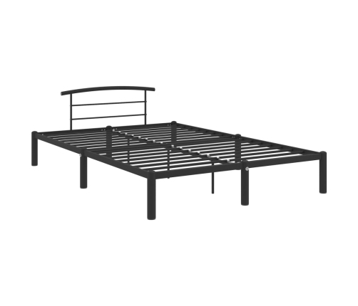 Estructura de cama sin colchón metal negro 140x200 cm