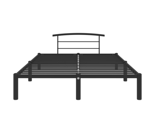 Estructura de cama sin colchón metal negro 140x200 cm