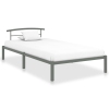 Estructura de cama sin colchón metal gris 90x200 cm