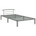 Estructura de cama sin colchón metal gris 90x200 cm