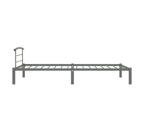 Estructura de cama sin colchón metal gris 90x200 cm