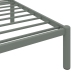 Estructura de cama sin colchón metal gris 90x200 cm