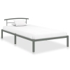 Estructura de cama de metal gris 100x200 cm