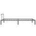 Estructura de cama de metal gris 100x200 cm