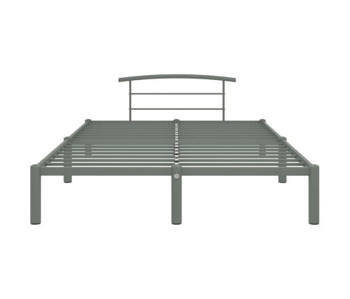 Estructura de cama sin colchón metal gris 120x200 cm