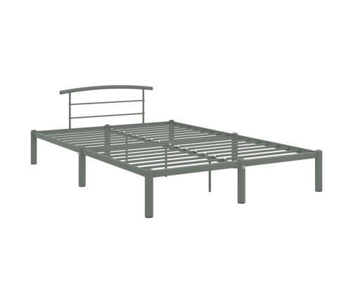 Estructura de cama sin colchón metal gris 160x200 cm