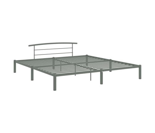 Estructura de cama sin colchón metal gris 180x200 cm