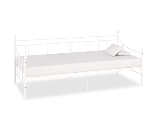 Estructura de cama sin colchón metal blanco 90x200 cm