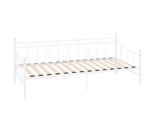 Estructura de cama sin colchón metal blanco 90x200 cm