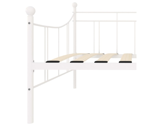 Estructura de cama sin colchón metal blanco 90x200 cm