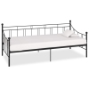 Estructura de cama sin colchón metal negro 90x200 cm