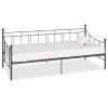 Estructura de cama sin colchón metal gris 90x200 cm