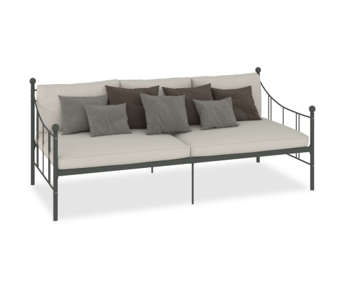 Estructura de cama sin colchón metal gris 90x200 cm