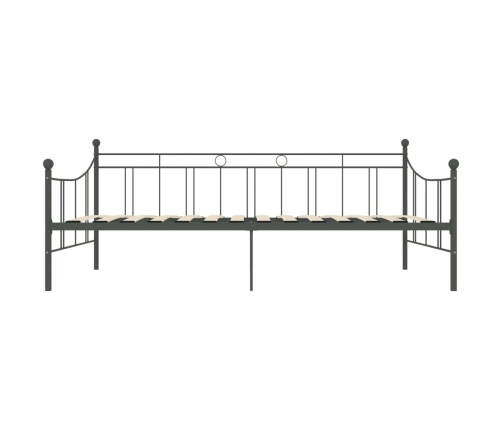 Estructura de cama sin colchón metal gris 90x200 cm