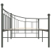 Estructura de cama sin colchón metal gris 90x200 cm