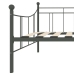 Estructura de cama sin colchón metal gris 90x200 cm