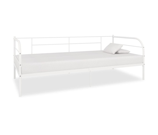 Estructura de cama sin colchón metal blanco 90x200 cm