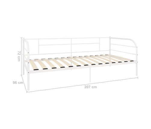 Estructura de cama sin colchón metal blanco 90x200 cm